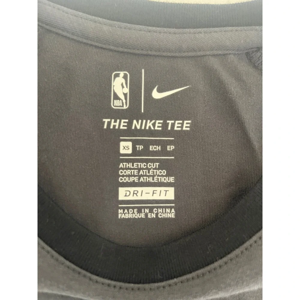Nike NBA Golden State Warriors Dri-FIT 3/4 Sleeve Shirt Grey Black XS‎ NEW